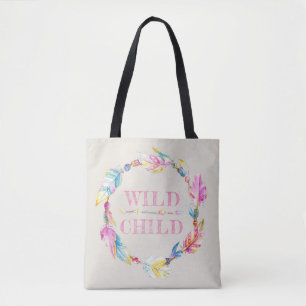 Sac coloré d'art d'aquarelle d'enfant sauvage