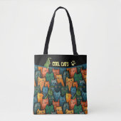 Sac Cool Cats Aquarelle (Devant)
