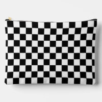 Sac Cosmétique À damiers noir et blanc