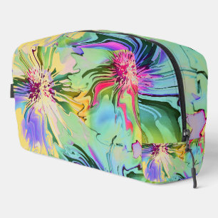 Sac cosmétique Abstrait aux fleurs colorées