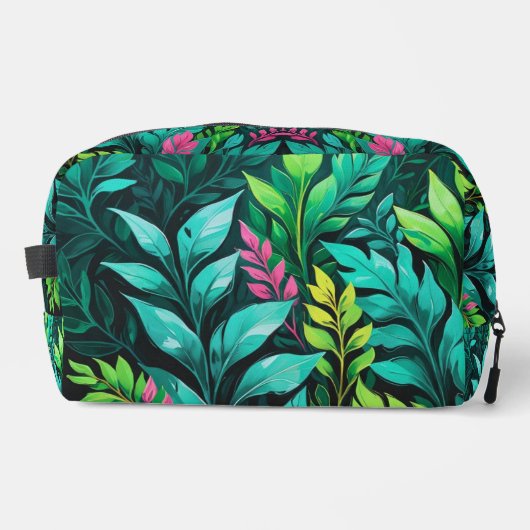 Sac cosmétique Abstrait vert et turquoise (Recto)