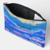 Sac cosmétique Art Abstrait Golden Skies (Ouvrir)