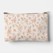 Sac cosmétique floral aquarelle couleur pêche déli (Verso)