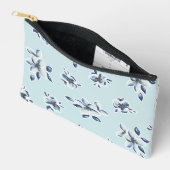 Sac cosmétique floral bleu (Ouvrir)