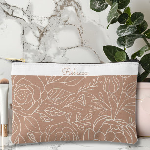 Sac cosmétique floral personnalisé