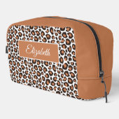 Sac cosmétique imprimé léopard marron tendance ave (Coin droit)