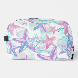 Sac cosmétique Joli Motif d'étoiles de mer rose