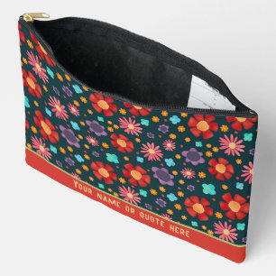 Sac Cosmétique Personnalisé À Motif Floral Rouge