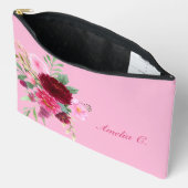 Sac cosmétique Plutôt Rose Floral (Ouvrir)