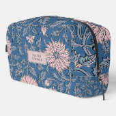 Sac cosmétique style bloc floral bleu (Coin droit)