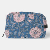 Sac cosmétique style bloc floral bleu (Verso)