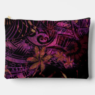 Sac cosmétique tribal à plumeria luminescent Lava