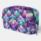 Sac cosmétique Turquoise de sirène violet chatoyan (Coin droit)