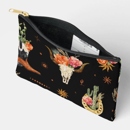 Sac cosmétique Western Boho (Ouvrir)