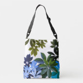 Sac croisé Feuille vert, bleu (Dos)