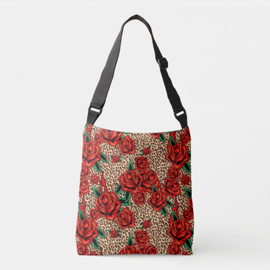 sac crossbody de roses de léopard (Devant)