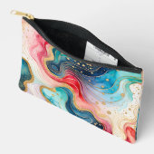 Sac d'accessoires Abstrait coloré en encre (Ouvrir)
