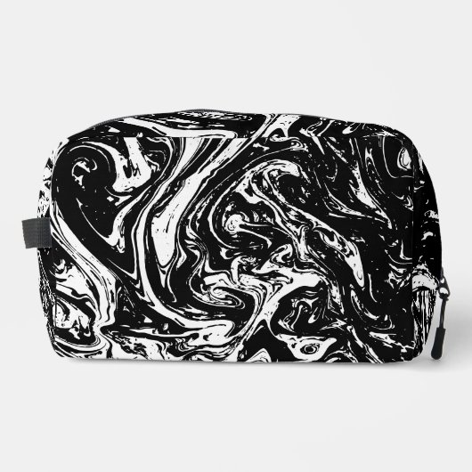 Sac d'accessoires de style noir et Marbre blanc (Recto)