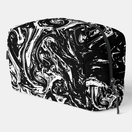 Sac d'accessoires de style noir et Marbre blanc (Coin droit)