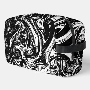 Sac d'accessoires de style noir et Marbre blanc