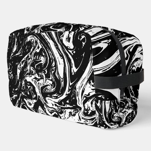 Sac d'accessoires de style noir et Marbre blanc (Coin gauche)