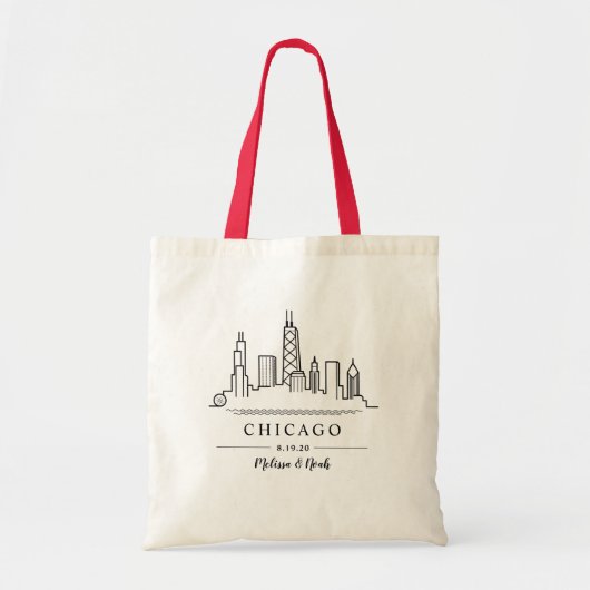 Sac d'accueil de mariage de Chicago (Devant)