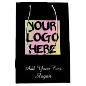 Sac d'achat de logo et de papier texte personnalis (Devant)