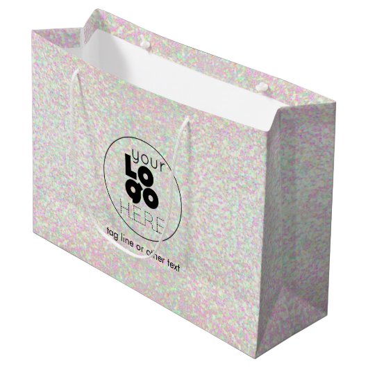 Sac d'achat de papier de Parties scintillant pour (Devant Angle)
