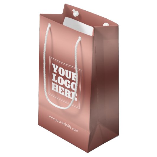 Sac d'achat en papier personnalisé avec logo de so (Devant Angle)