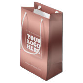 Sac d'achat en papier personnalisé avec logo de so (Dos Angle)