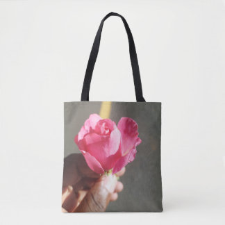 Sac d'achat Fourre-tout Flower rose