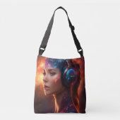 Sac d'achat imprimé DJ Girl (Devant)
