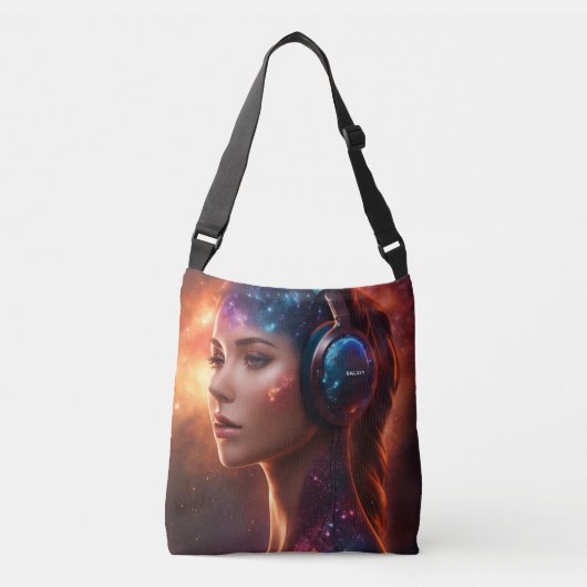 Sac d'achat imprimé DJ Girl (Devant)