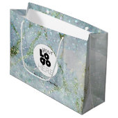 Sac d'achat papier marbre XL Parties scintillant d (Devant Angle)