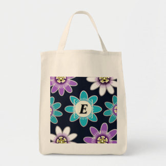 Sac d'alimentation floral à fleurs à monogramme pe