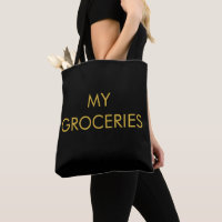 Sac d'alimentation réutilisable amusant, noir et o