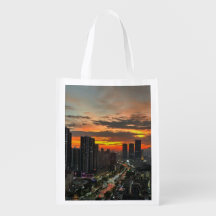 Sac d'alimentation réutilisable City Sunset Skylin
