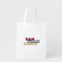Sac d'alimentation réutilisable de San Francisco