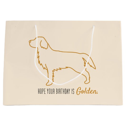 Sac d'anniversaire Golden Retriever (Devant)
