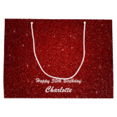 Sac d'Anniversaire Personnalisé - Vin, Glossy (Dos)