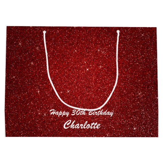 Sac d'Anniversaire Personnalisé - Vin, Glossy (Dos)