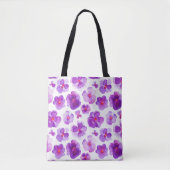 Sac d'aquarelle à fleurs violettes (Devant)