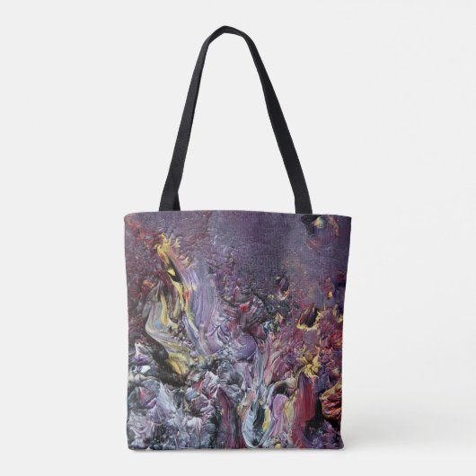 Sac d'art abstrait d'Eggplant (Dos)