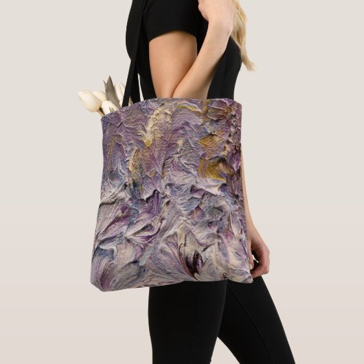 Sac d'art abstrait Lilac et violet (De près)