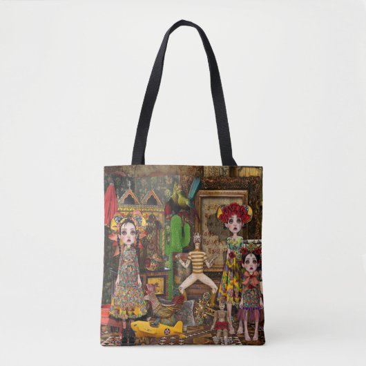 Sac d'art de Fourre-tout - Mexique Frida inspiré (Devant)