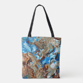 Sac d'art funky Brown et bleu (Dos)
