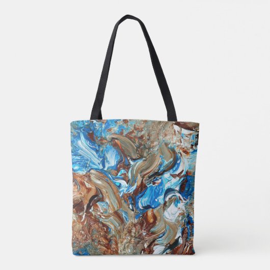 Sac d'art funky Brown et bleu (Dos)