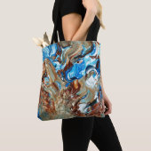 Sac d'art funky Brown et bleu (De près)
