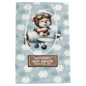 Sac de Baby shower personnalisé avec pilote d'ours (Devant)