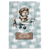Sac de Baby shower personnalisé avec pilote d'ours (Dos)